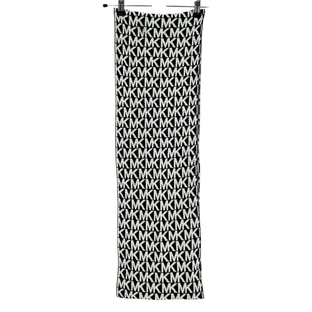 Michael Kors Graphic Black And White Monogram Scarf - Picture 3 of 4